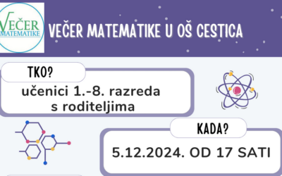 NAJAVA: Večer matematike