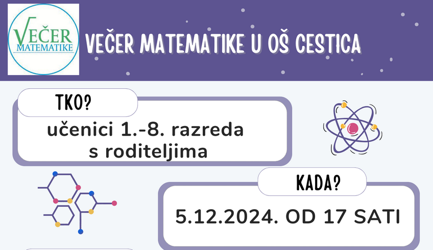 NAJAVA: Večer matematike