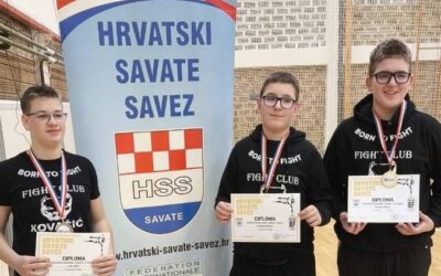 Na Prvenstvu Hrvatske u savateu naši učenici osvojili tri medalje