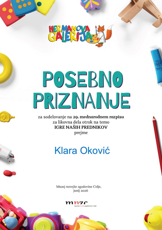 POSEBNO PRIZNANJE PRIMER 2026